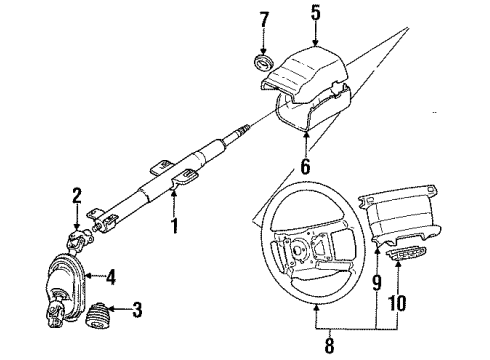 1990 Mitsubishi Sigma Air Bag Components