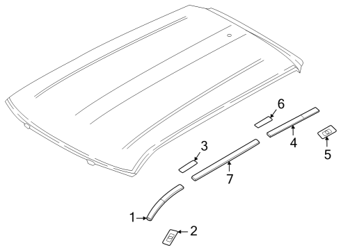 2022 Mitsubishi Eclipse Cross Exterior Trim - Roof