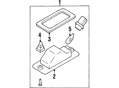 2002 Mitsubishi Mirage License Lamps