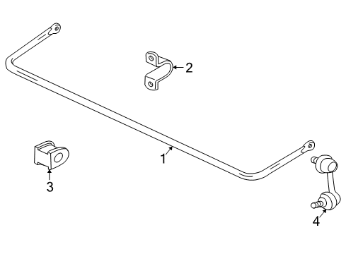 2011 Mitsubishi Outlander Stabilizer Bar & Components Diagram 4