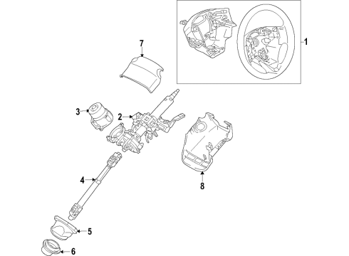 2020 Mitsubishi Eclipse Cross Steering Column