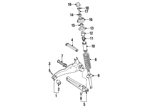1996 Mitsubishi Mirage Rear Suspension Components