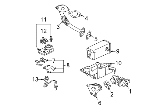 2004 Mitsubishi Endeavor EGR Pipe Diagram for MR507480