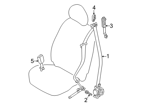 2014 Mitsubishi Mirage Seat Belt