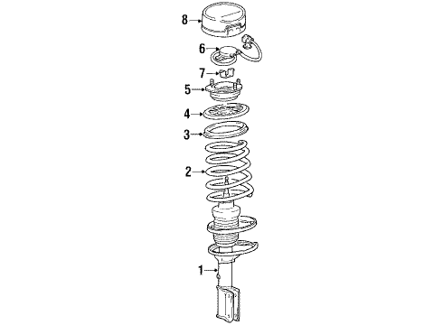 1991 Mitsubishi Galant Struts & Suspension Components - Front
