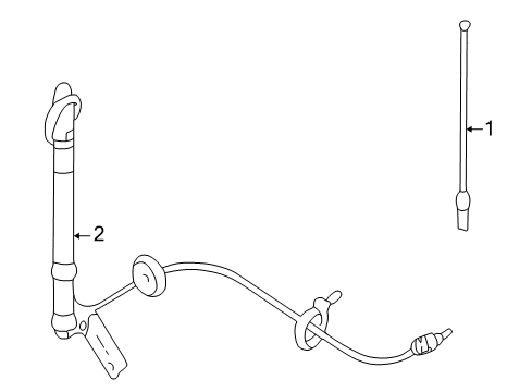 2001 Mitsubishi Montero Antenna & Radio