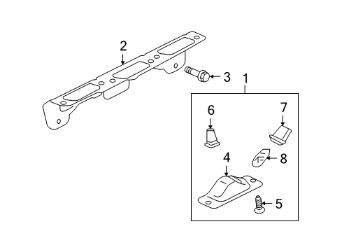 2009 Mitsubishi Eclipse Lens & Housing Screw Diagram for MR221703