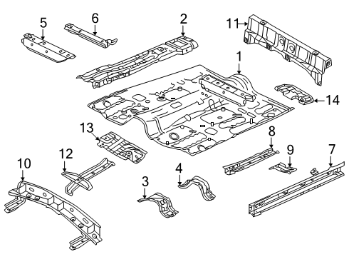 2020 Mitsubishi Outlander Sport Floor & Rails