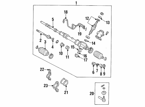 1994 Mitsubishi Mirage Steering Gear & Linkage