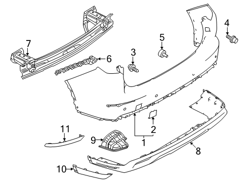 2025 Mitsubishi Outlander PHEV Bumper & Components - Rear