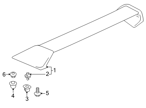2003 Mitsubishi Lancer Rear Spoiler Diagram 2