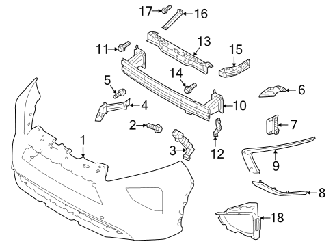 2022 Mitsubishi Eclipse Cross Bumper & Components - Front