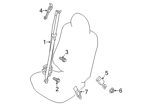 2017 Mitsubishi Outlander Seat Belt