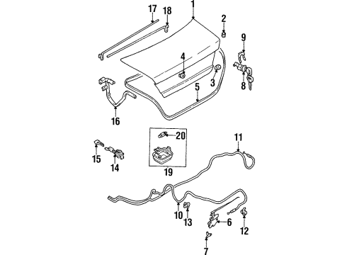 2002 Mitsubishi Mirage Trunk
