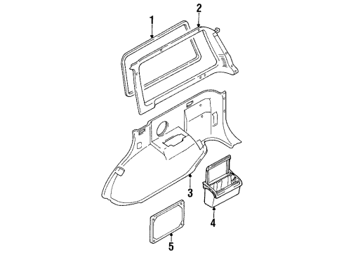 2000 Mitsubishi Montero Interior Trim - Quarter Panels