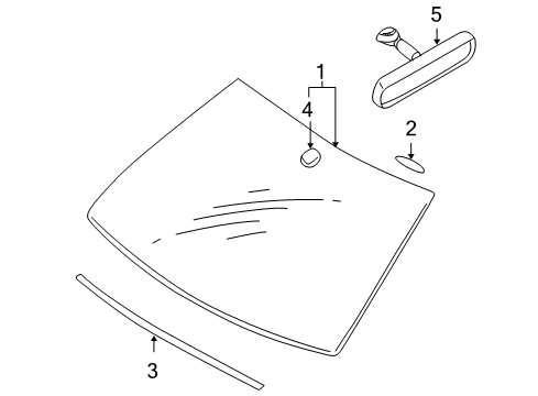 2011 Mitsubishi Endeavor Glass - Windshield