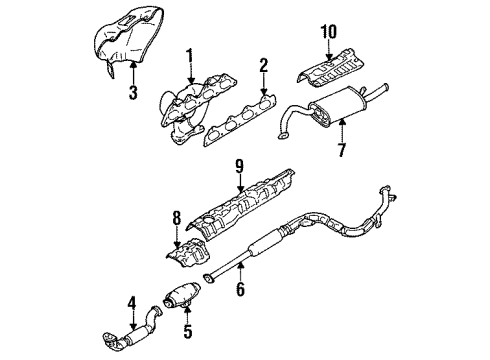 1998 Mitsubishi Galant Exhaust Components