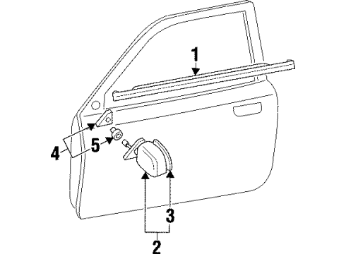 2002 Mitsubishi Mirage Outside Mirrors