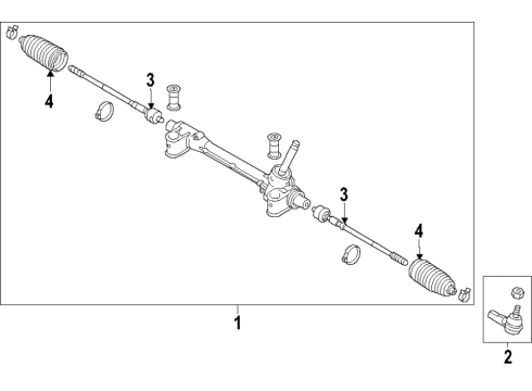 2017 Mitsubishi Mirage Steering Gear & Linkage