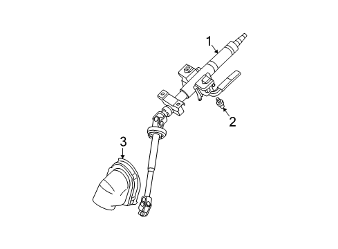 2004 Mitsubishi Eclipse Steering Column Assembly