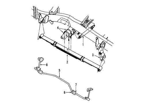 2006 Mitsubishi Raider Stabilizer Bar & Components