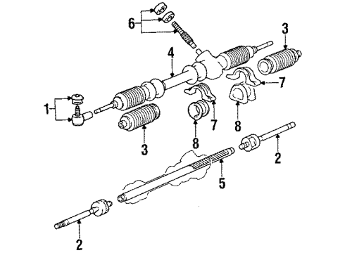 1987 Mitsubishi Cordia Steering Gear & Linkage