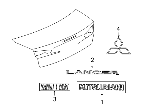 2012 Mitsubishi Lancer Exterior Trim - Trunk