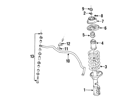 1996 Mitsubishi Mirage Struts & Components