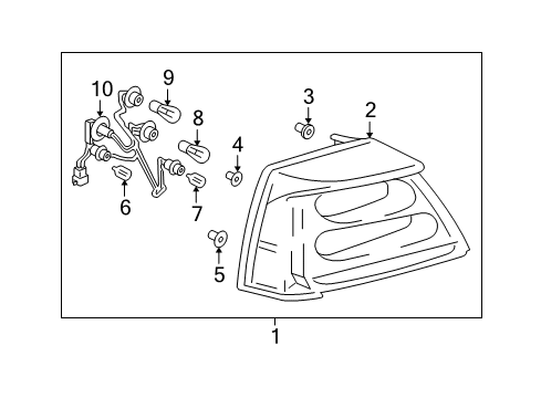 2004 Mitsubishi Galant Combination Lamps