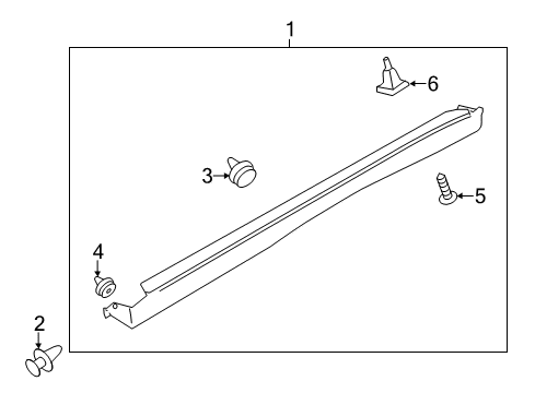 2020 Mitsubishi Outlander Sport Exterior Trim - Pillars