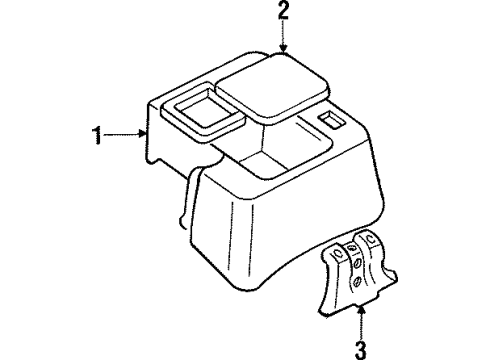 1993 Mitsubishi Montero Rear Console