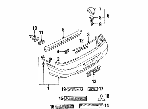 1999 Mitsubishi 3000GT Bumper & Components - Rear