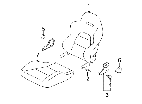 2004 Mitsubishi Lancer Front Seat Components