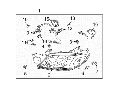 2004 Mitsubishi Outlander Bulbs