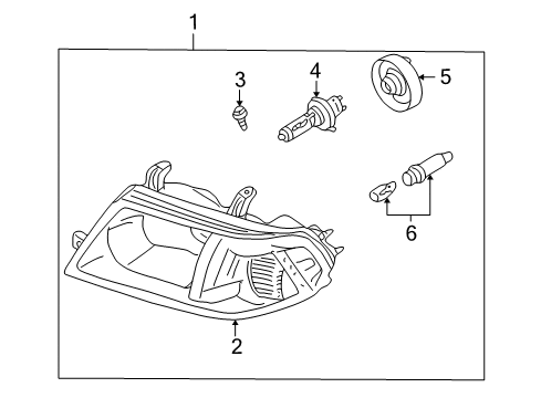 2001 Mitsubishi Montero Bulbs