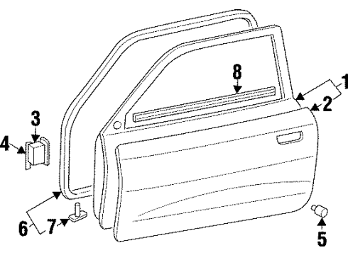 2002 Mitsubishi Mirage Door & Components