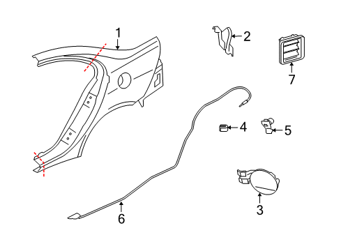 2017 Mitsubishi Lancer Fuel Door