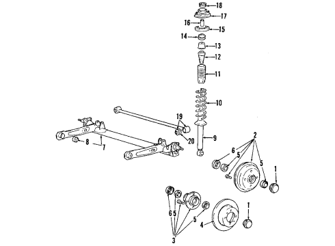 1992 Mitsubishi Mirage Rear Axle