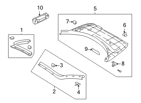 2004 Mitsubishi Eclipse Interior Trim - Lift Gate