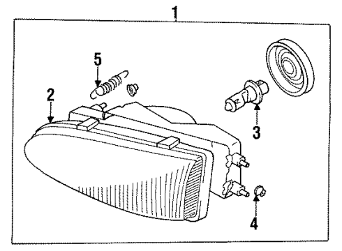 1996 Mitsubishi Mirage Bulbs