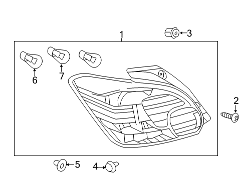 2014 Mitsubishi Mirage Tail Lamps