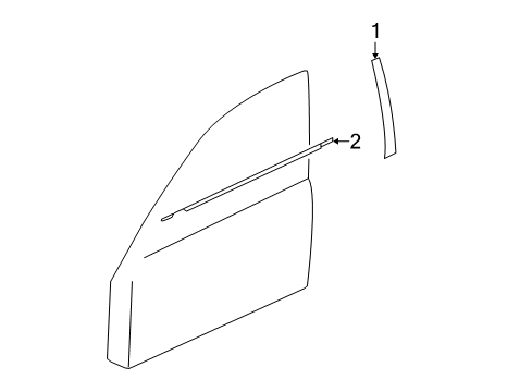 2012 Mitsubishi Lancer Exterior Trim - Front Door