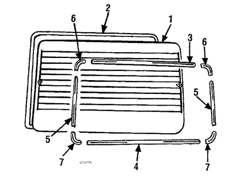 1990 Mitsubishi Montero Glass - Tail Gate