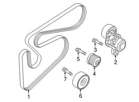 2021 Mitsubishi Outlander Sport Belts & Pulleys - Maintenance Diagram 2