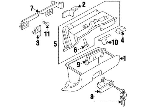 2000 Mitsubishi Diamante Glove Box