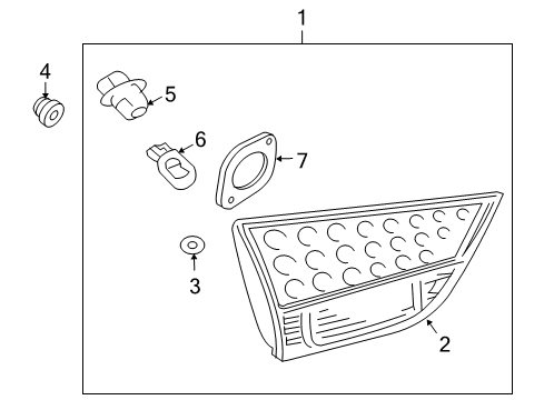 2008 Mitsubishi Outlander Combination Lamp Assembly, Passenger Side Diagram for 8331A006