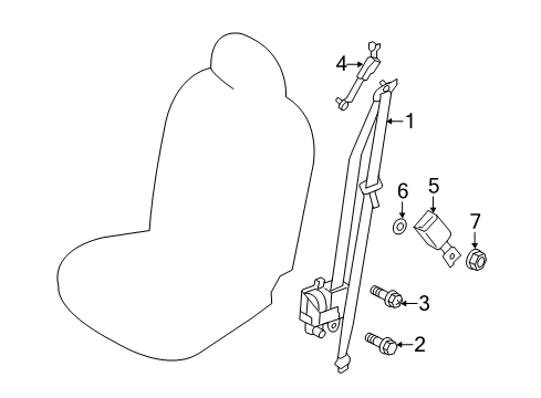 2020 Mitsubishi Outlander Sport Seat Belt