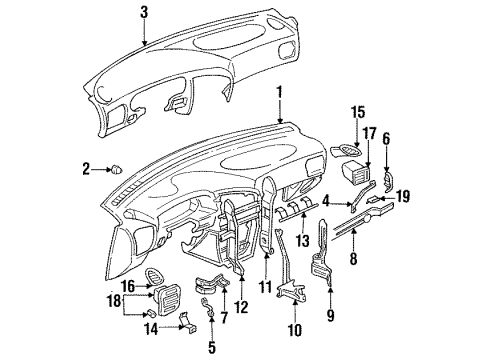 1996 Mitsubishi Mirage Instrument Panel