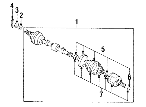 1996 Mitsubishi Eclipse Axle Components - Front Diagram 4