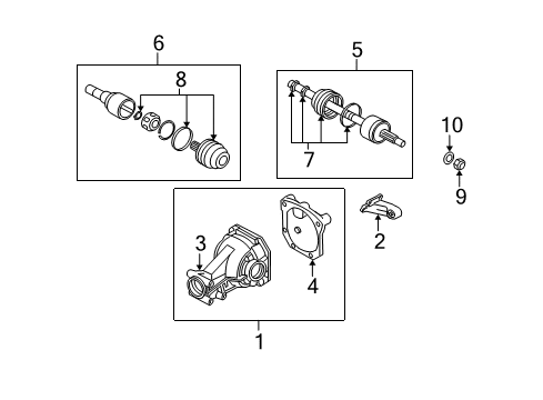 2005 Mitsubishi Endeavor Axle & Differential - Rear